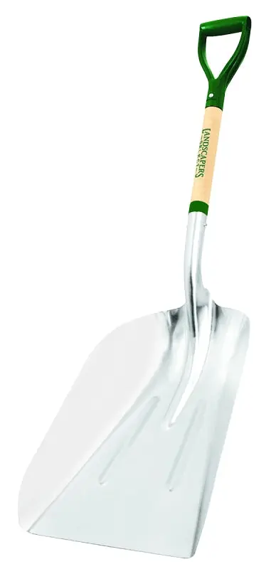 Landscapers Select Paly-14-Or Ergonomic D-Grip Scoop – Aluminum Blade, Wood Handle 1