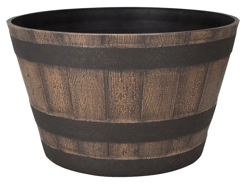 Landscapers Select Whiskey Barrel Planter – 21" Diameter, Hd Resin, Satin Finish 1