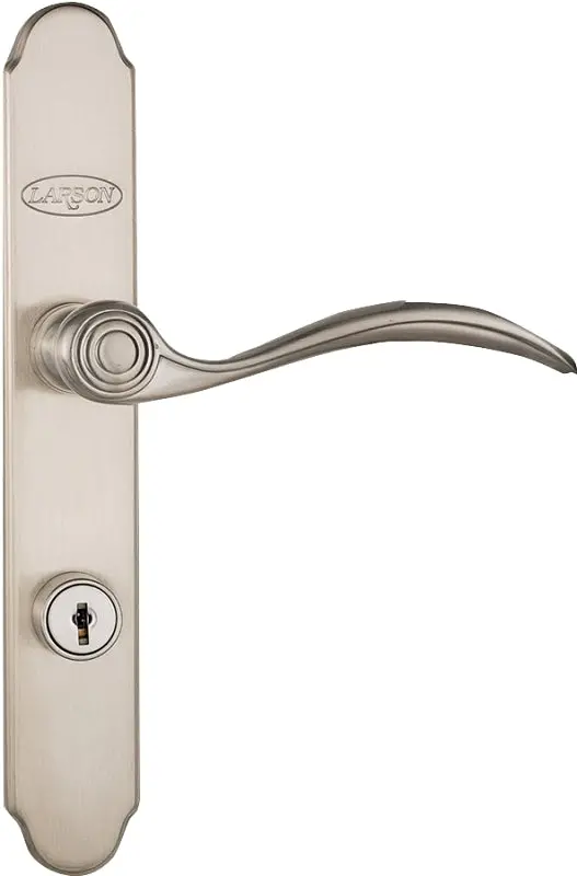 Larson Quickfit Door Handleset – Brushed Nickel Finish, Solid Metal Construction, Easy Installation 1