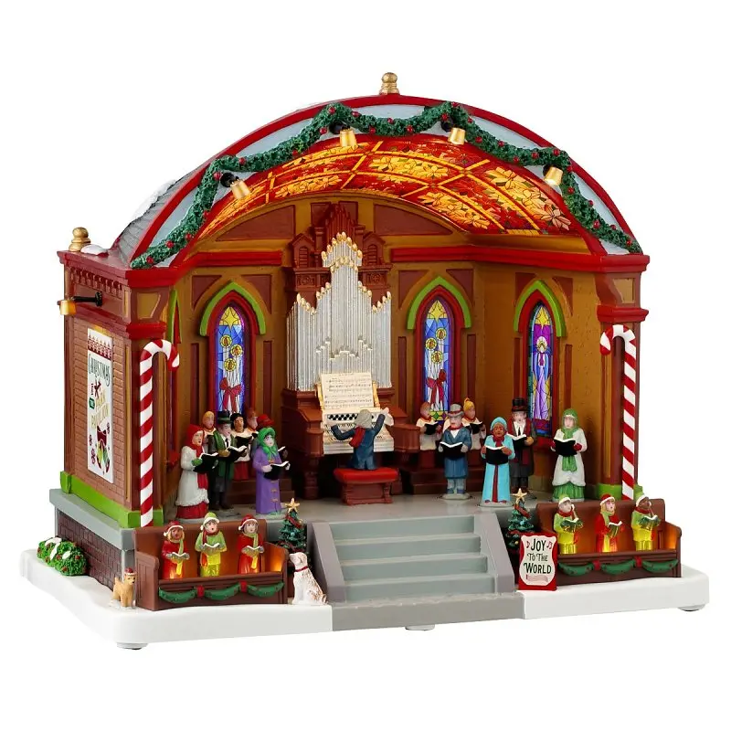 Lemax 45267 Christmas At The Park Pavilion Decor – 9.65-Inch Resin Led Holiday Display 1