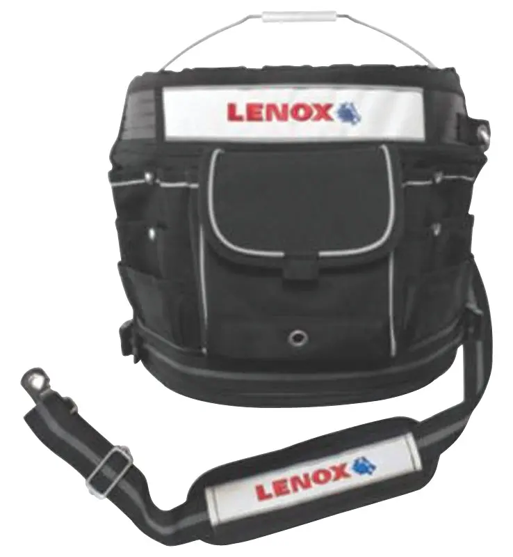 Lenox 34-Compartment Canvas Bucket Organizer – Heavy-Duty Black Design 1