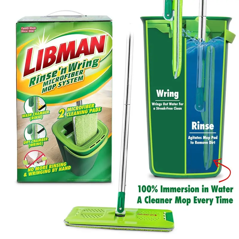 Libman Rinse 'N Wring Mop System – 51 In Microfiber Loop-And-Hook Mop With Bucket 1