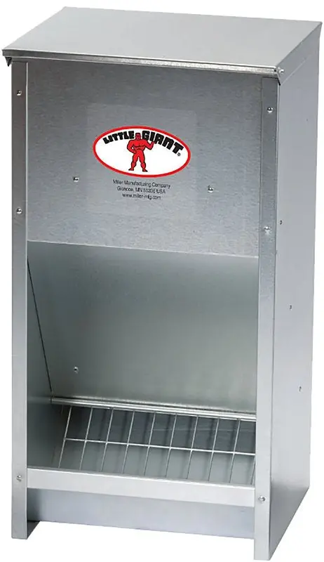 Little Giant 171267 Wall-Mount Poultry Feeder – 25-Pound Galvanized Steel Capacity For Chickens Or Turkeys 1