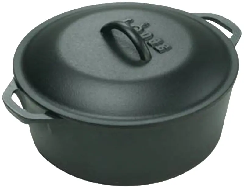 Lodge L8Dol3 Cast Iron Dutch Oven – 5-Quart, Black Enameled, 10.25 In Diameter 1