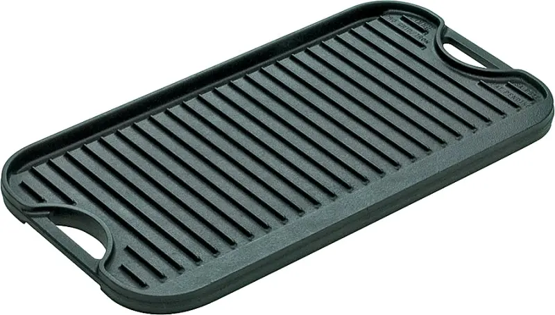 Lodge Lpgi3 Pro-Grid Cast Iron Griddle – Pre-Seasoned Black Iron Cooking Surface 1