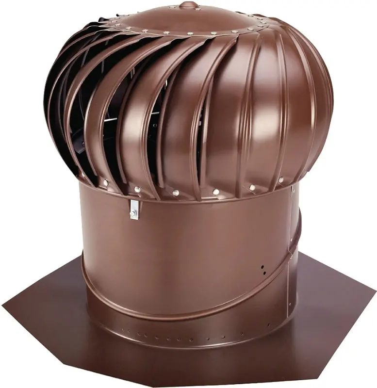 Lomanco Bib-14-Br Aluminum Turbine Ventilator – 14" Diameter, Brown Finish 1