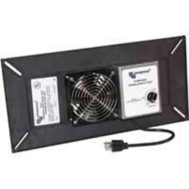 Lomanco Lomancool Pcv1 Powered Crawlspace Vent – 1650 Cfm Net Free Area, Polypropylene Housing, Black 1