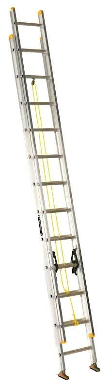 Louisville Ae3224 Aluminum Extension Ladder – 286 In Reach Height, 250 Lb Capacity, 1.5 In Deep Steps 1