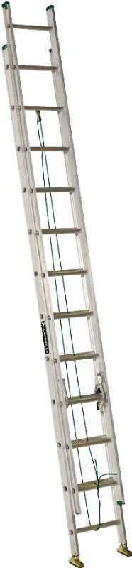 Louisville Ae4216Pg Aluminum Extension Ladder – 193-Inch Reach, 225-Pound Capacity, 16-Step Design 1
