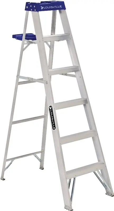 Louisville As2104 Aluminum Step Ladder – 4 Ft High, Type I Duty Rated, 250 Lb Capacity, 3-Step 1