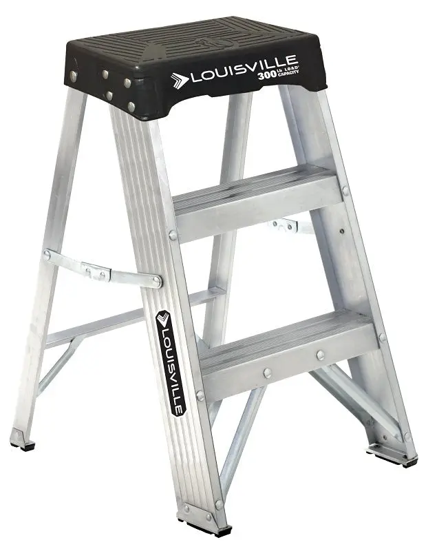 Louisville As3002 Aluminum Step Ladder – Single-Step, Type Ia Rated, 300-Pound Capacity, 105-Inch Max Reach 1