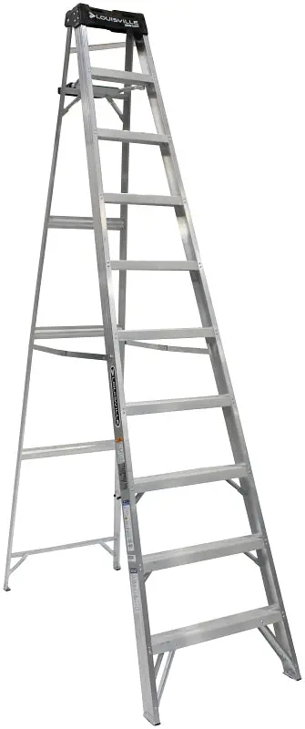 Louisville As3010 Aluminum Step Ladder – 10-Foot Height, Type Ia Rated, 300-Pound Capacity, 9-Step, 170-Inch Reach 1