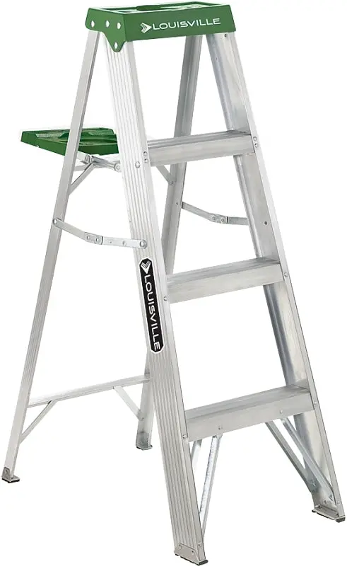 Louisville As4004 Aluminum Step Ladder – 3-Step, Type Ii Rated, 225-Pound Capacity, 102-Inch Max Reach 1