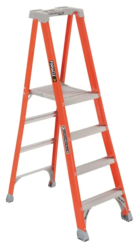Louisville Fxp1704 Fiberglass Platform Ladder – 46-Inch Standing Height, Type Ia Rated, 300-Pound Load 1