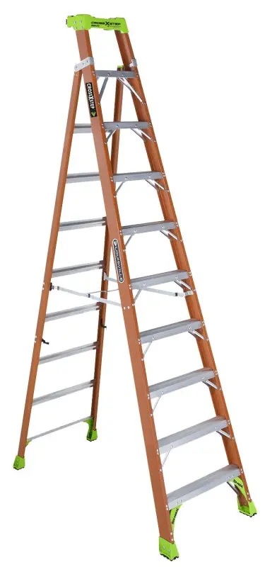 Louisville Fxs1510 Fiberglass Cross Step Ladder – Type Ia Rated, 300 Lb Capacity, 10-Step, 170 In Max Reach 1