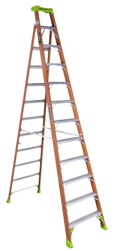 Louisville Fxs1512 Fiberglass Cross-Step Ladder – 12 Ft Tall, 12-Step, 300 Lb Type Ia Duty, 193 In Max Reach 1