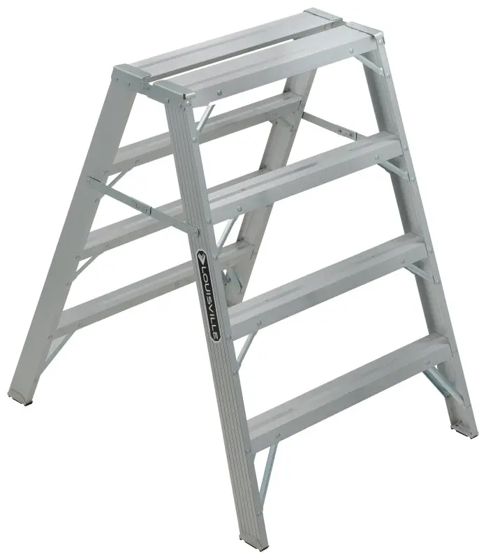 Louisville L-2032-04 Aluminum Sawhorse – 300 Lb Capacity, 48.75 In Height, Silver Finish 1