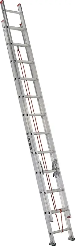 Louisville L-2324-24 Aluminum Extension Ladder – 286 In Reach, 200 Lb Capacity, 1.5" Rung Diameter 1