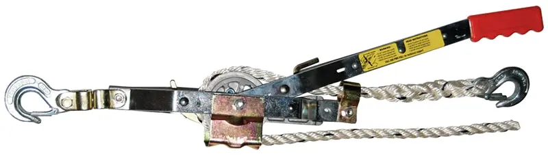 Maasdam A-20 Portable Rope Puller – 0.75-Ton Lifting Capacity, 20-Foot Cable, Mini Hook Spacing 1