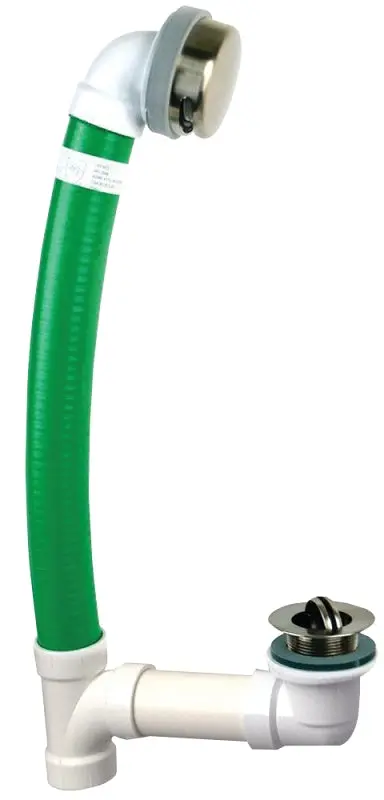 Maax Chrome Pvc Waste Overflow Assembly – Standard Bathroom Tub Drain Component 1