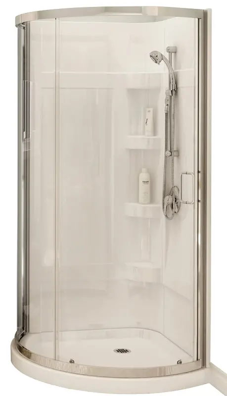 Maax Cyrene Acrylic Shower Enclosure – 34" × 34" × 76", Chrome Trim, Glue-Up Installation 1