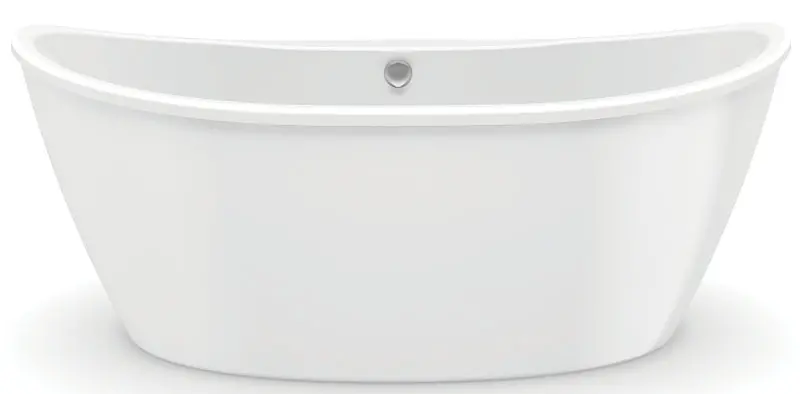 Maax Delsia 6636 Freestanding Bathtub – 66-In X 36-In, 26.625-In Height, 59-Gallon Capacity, White Acrylic 1