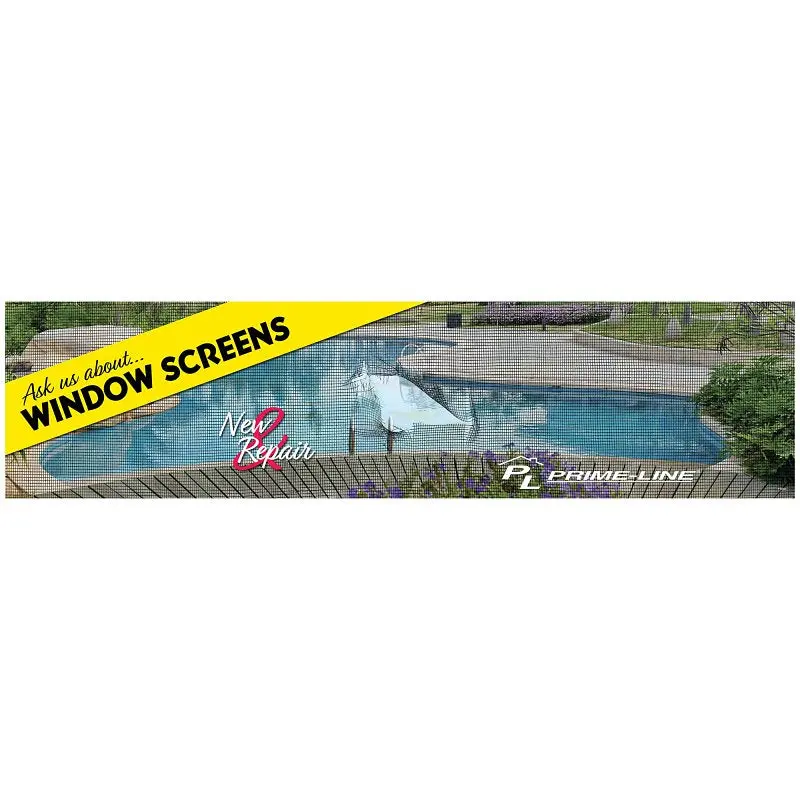 Make-2-Fit P8080 Vinyl Screen Repair Banner – Black And Yellow Safety Sign Material 1