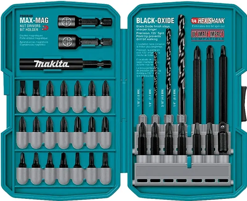 Makita T-01373 38-Piece Black Oxide Drill & Driver Bit Set 1