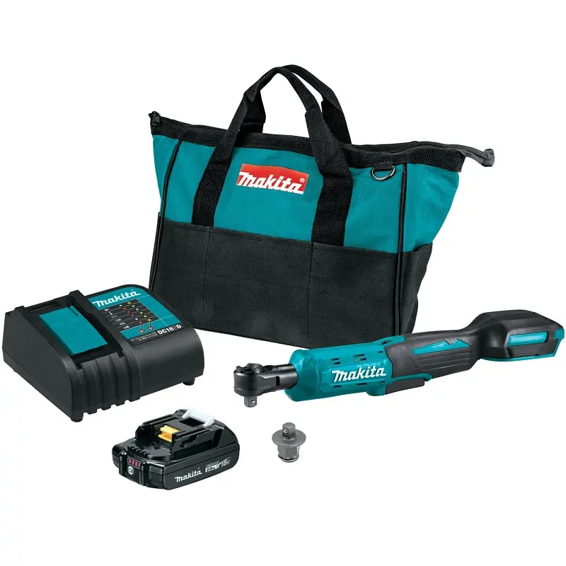Makita Xrw01Sr1 18V Lxt Ratchet Kit – Includes 2Ah Battery, Dual 3/8-In & 1/4-In Drives, 0–800 Rpm 1