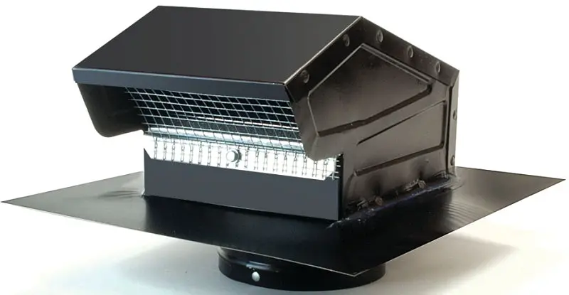 Master Flow Gnv4Bl Black Galvanized Goose Neck Roof Ventilator 1