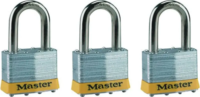 Master Lock 5Trilfpf Heavy-Duty Keyed-Alike Padlock – 3/8-Inch Borosilicon Shackle, 1.5-Inch Height 1