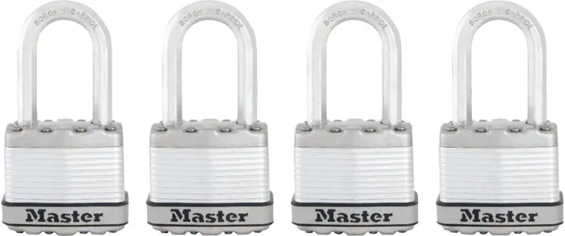 Master Lock Magnum M1Xqlf Padlock – 1-3/4" Wide Body, Keyed-Alike, 5/16" Shackle, Silver 1