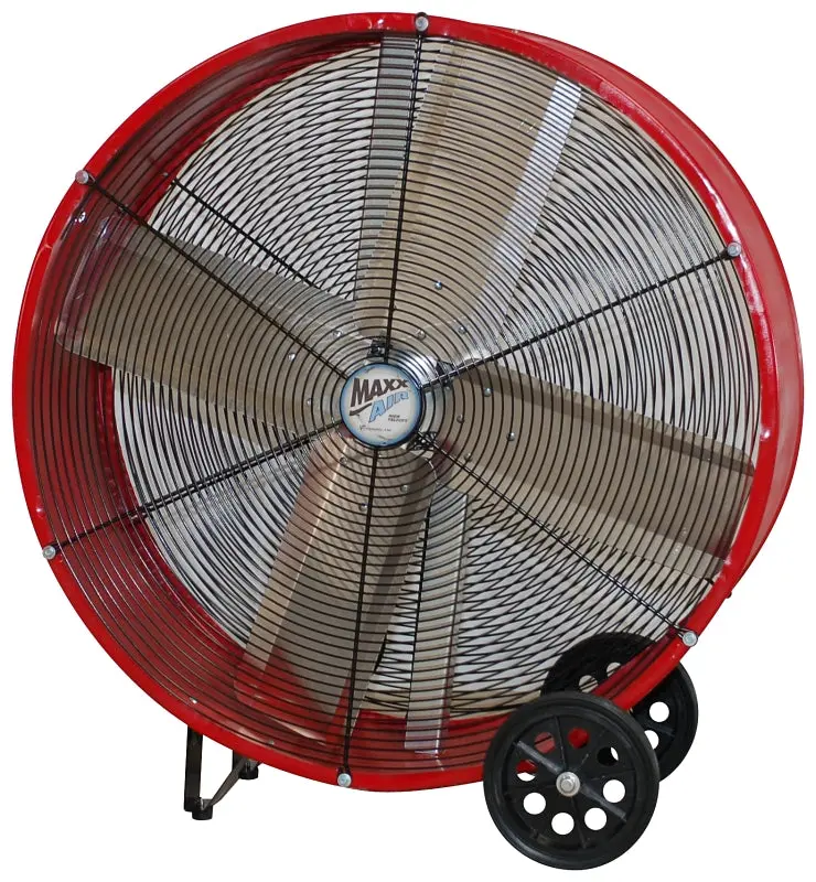 Maxxair Bf36Dd 2-Speed Direct-Drive Drum Fan – 120V, 6.56A, 460–710 Rpm, 6300–9000 Cfm, Steel Construction 1