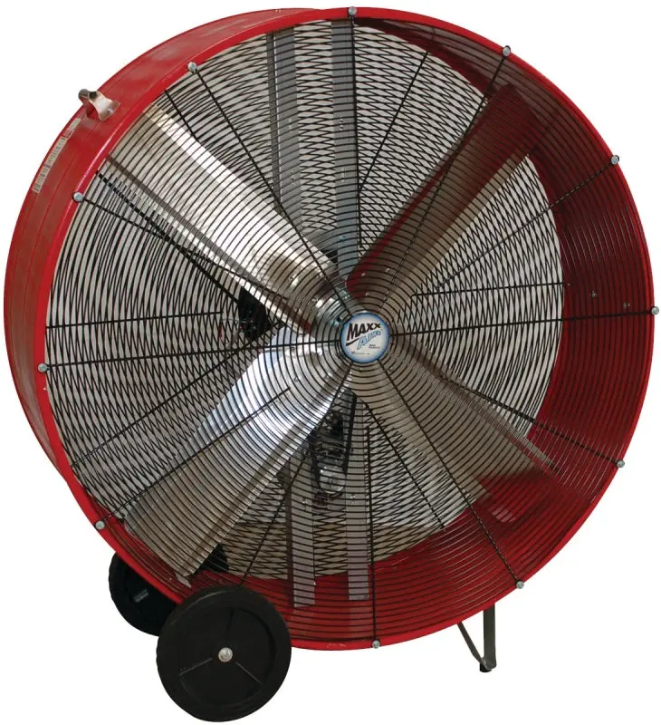 Maxxair Bf42Bd Portable Barrel Fan – 2-Speed, 5800–10,000 Cfm, 120V Red Unit 1