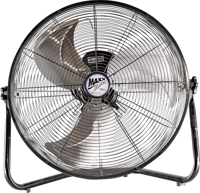 Maxxair Hvff 20 High-Velocity Floor Fan – 20" Blade, 3-Speed, 1500–2250 Cfm, Black 1
