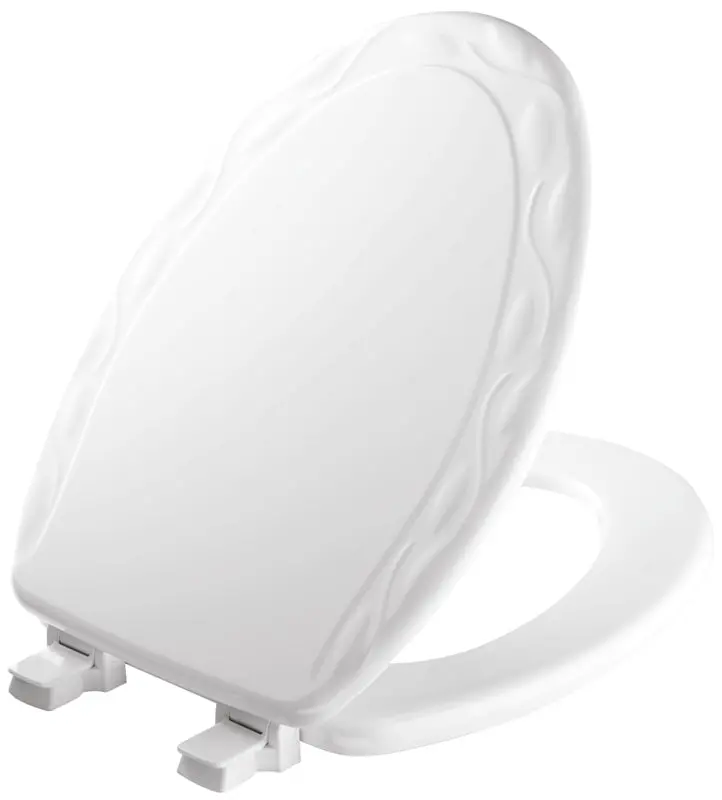 Mayfair Elongated Wooden Toilet Seat – Soft-Close, Traditional White Finish 1