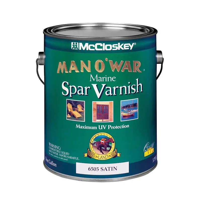 Mccloskey Man O'War 80-6505 Marine Spar Varnish – Satin Finish, 1 Gallon 1