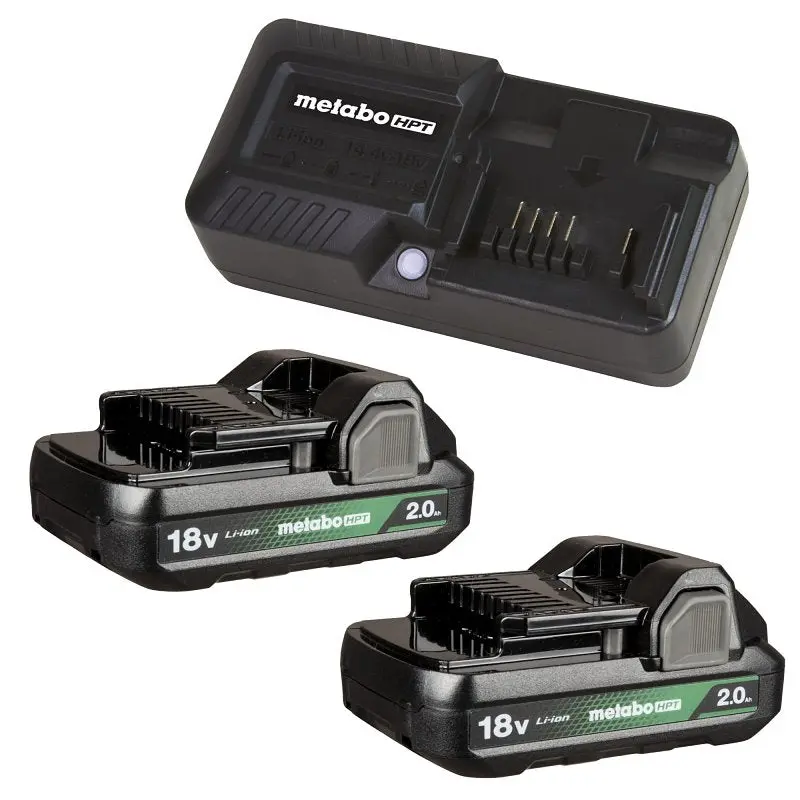 Metabo Hpt Uc18Ykslsm 18V Battery & Charger Bundle – 2 Ah Cells + Dual-Mode Charger (45/90 Min Options) 1