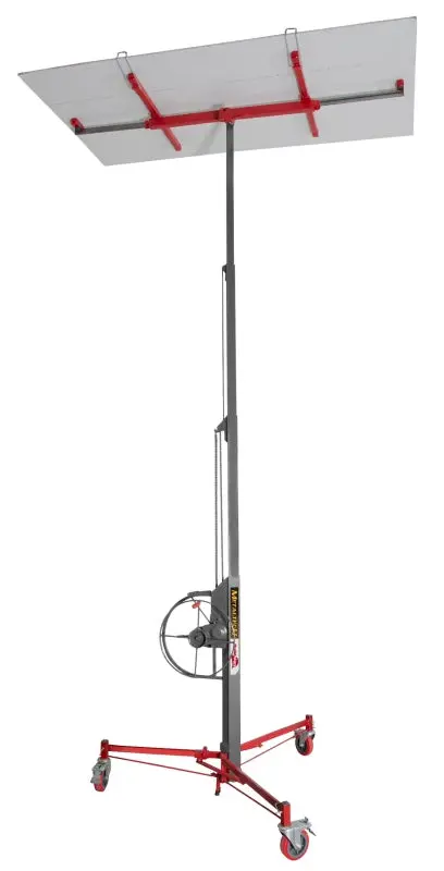 Metaltech I-Bmdpl Drywall Hoist – 200-Lb Capacity, Gray & Red Plastic-Steel Lifting System 1