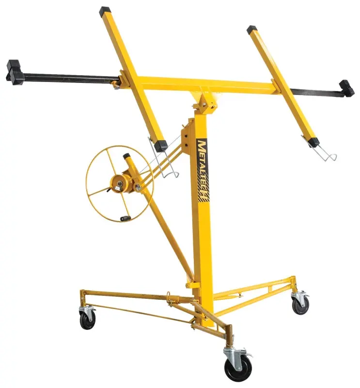 Metaltech Jobsite I-Idpl Drywall & Panel Lift – 150 Lb Capacity, Steel Frame, Yellow Finish 1