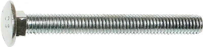 Midwest Fastener 01108 Zinc-Plated Carriage Bolt – 3/8"-16 Nc, 6" Overall Length, Grade 2 1