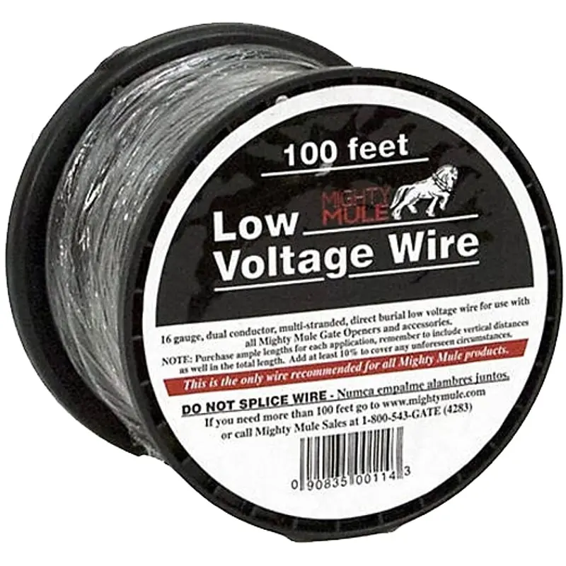Mighty Mule Rb509-100 Low-Voltage Gate Opener Wire – 100 Ft Spool, 18 Awg, Direct-Burial Rated 1