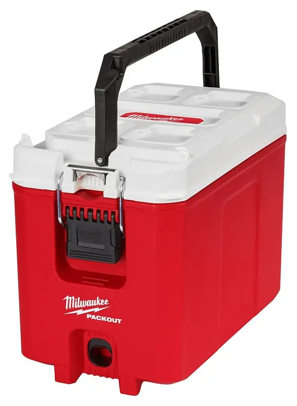 Milwaukee Packout 48-22-8460 16-Quart Portable Cooler – 30-Hour Ice Retention, Durable Polymer Build, Red 1