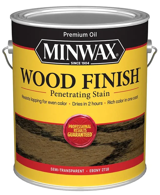 Minwax 710130000 Ebony Wood Stain – 1-Gallon Liquid Interior/Exterior Finishing Product 1