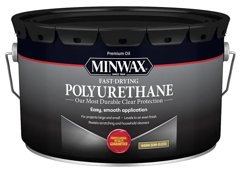Minwax 71059000 Semi-Gloss Polyurethane Finish – 2.5-Gallon Clear Liquid Can 1