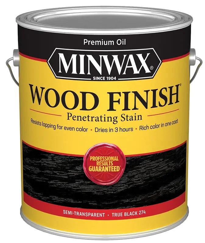 Minwax 711510000 True Black Wood Stain – 1-Gallon Liquid, Deep Matte Finish 1