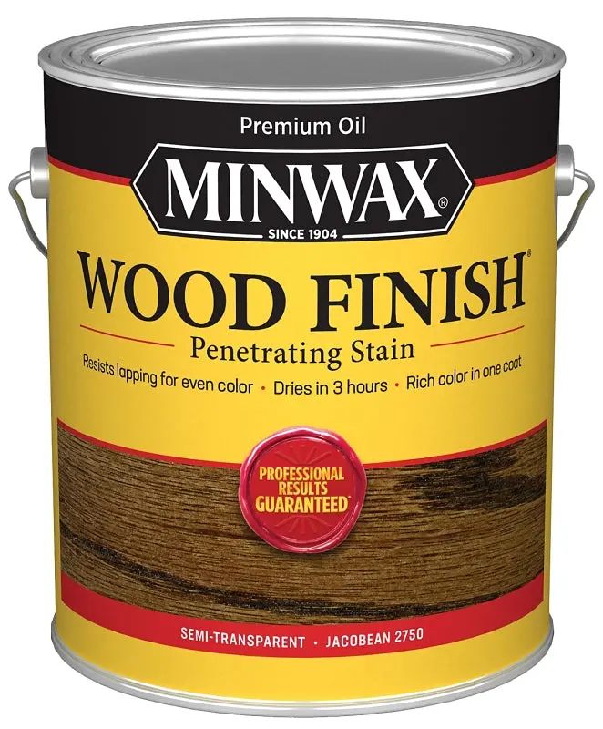 Minwax Jacobean Oil-Based Wood Stain – 1-Gallon Can, Rich Dark Brown Finish 1