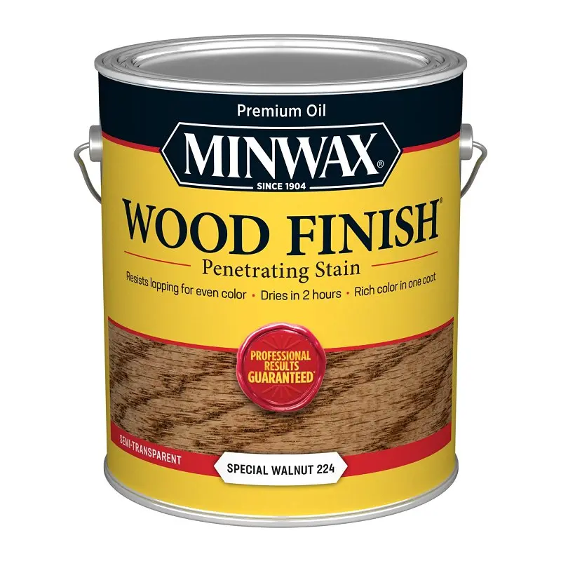 Minwax Special Walnut Oil-Based Wood Stain – 1-Gallon Liquid Formula For Warm, Medium-Brown Finish 1