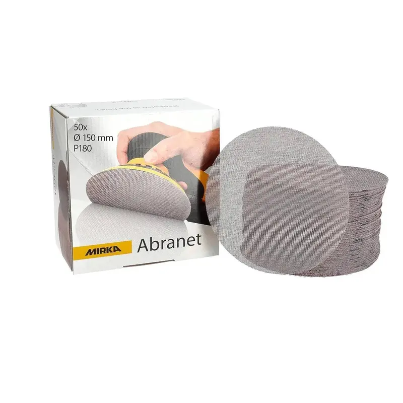 Mirka Abranet Hook-And-Loop Sanding Disc — 150 Mm Ø, 180 Grit (50-Pack, Model 5424105018) — Clearance Sale 1