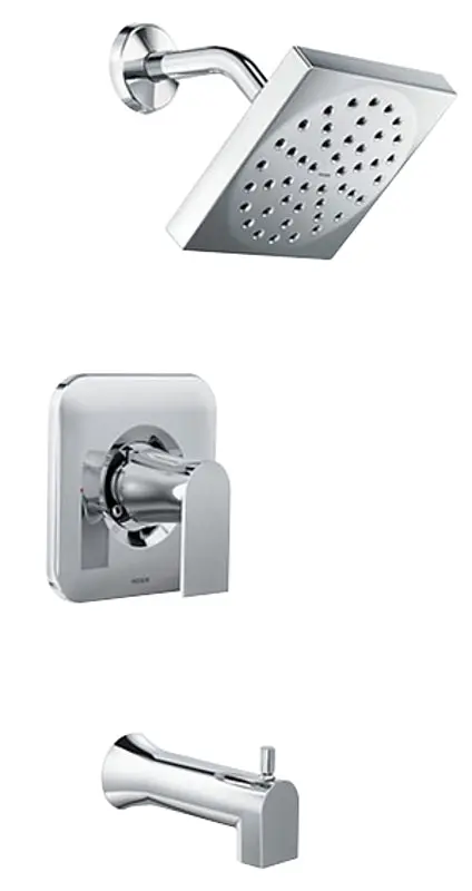 Moen 82760 Single-Handle Tub & Shower Faucet With Chrome Finish And 1.75 Gpm Showerhead 1